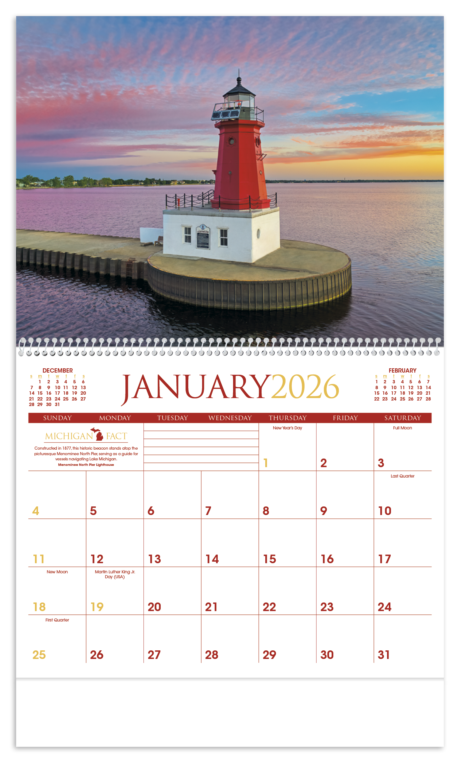 Triumph® Calendars Michigan Calendar 6