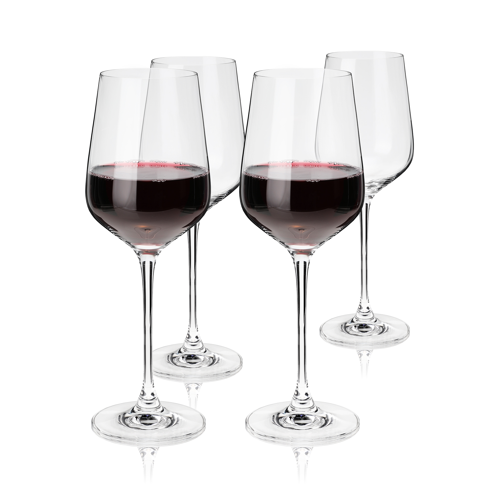 Viski® Reserve Inez Crystal Bordeaux Glass, set of 4 1