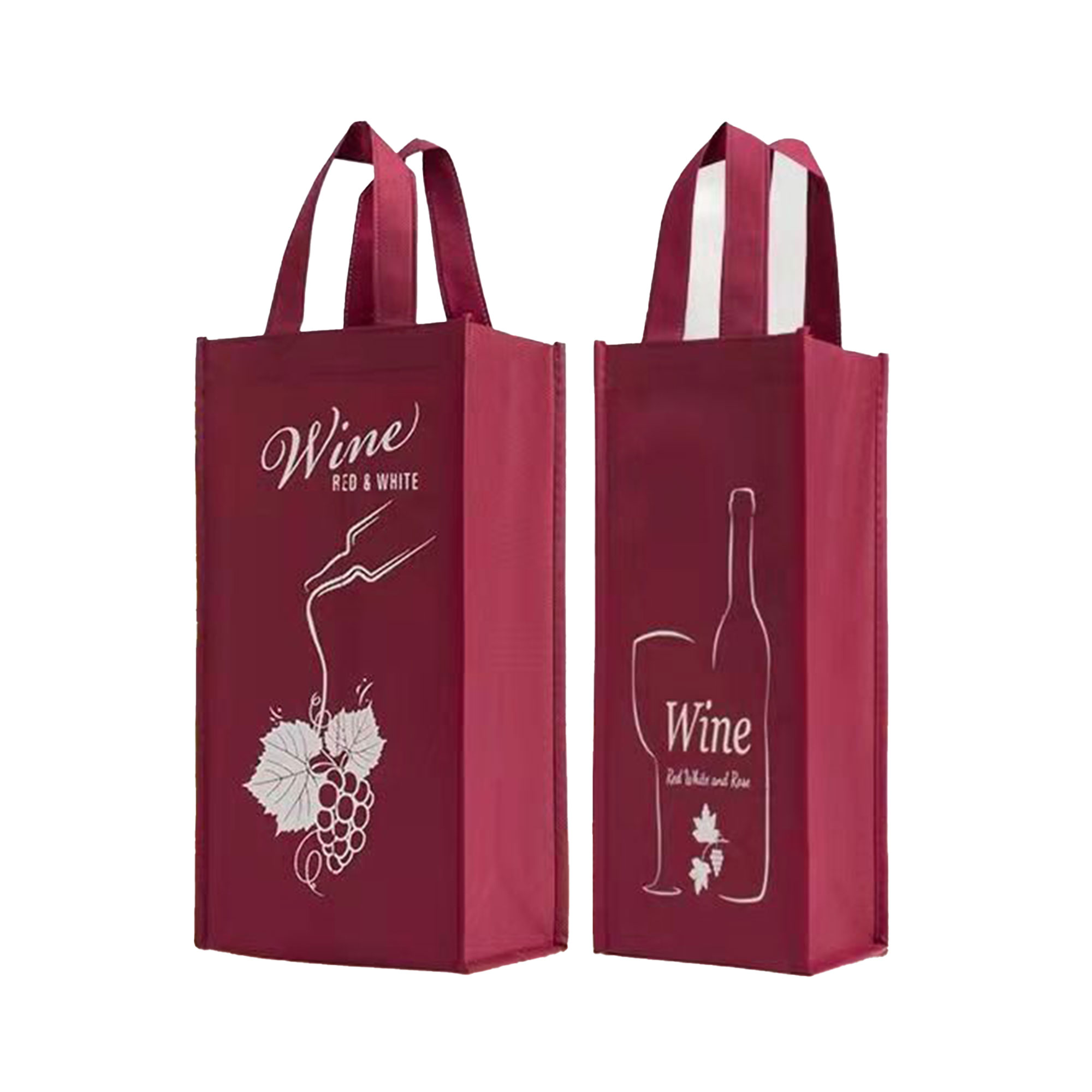 Two Bottles Of Non-Woven Wine Bags 2