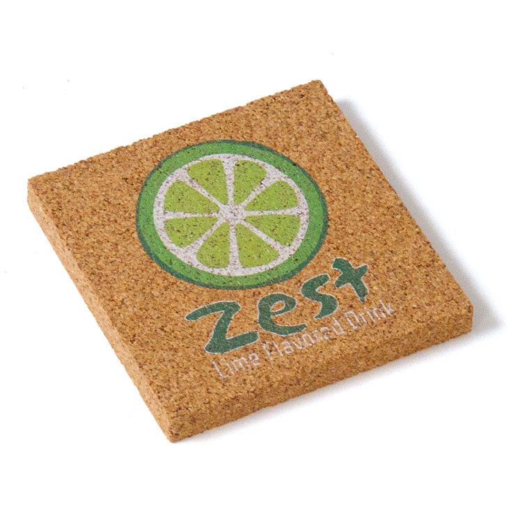4"x 4" Solid Cork Coaster Square