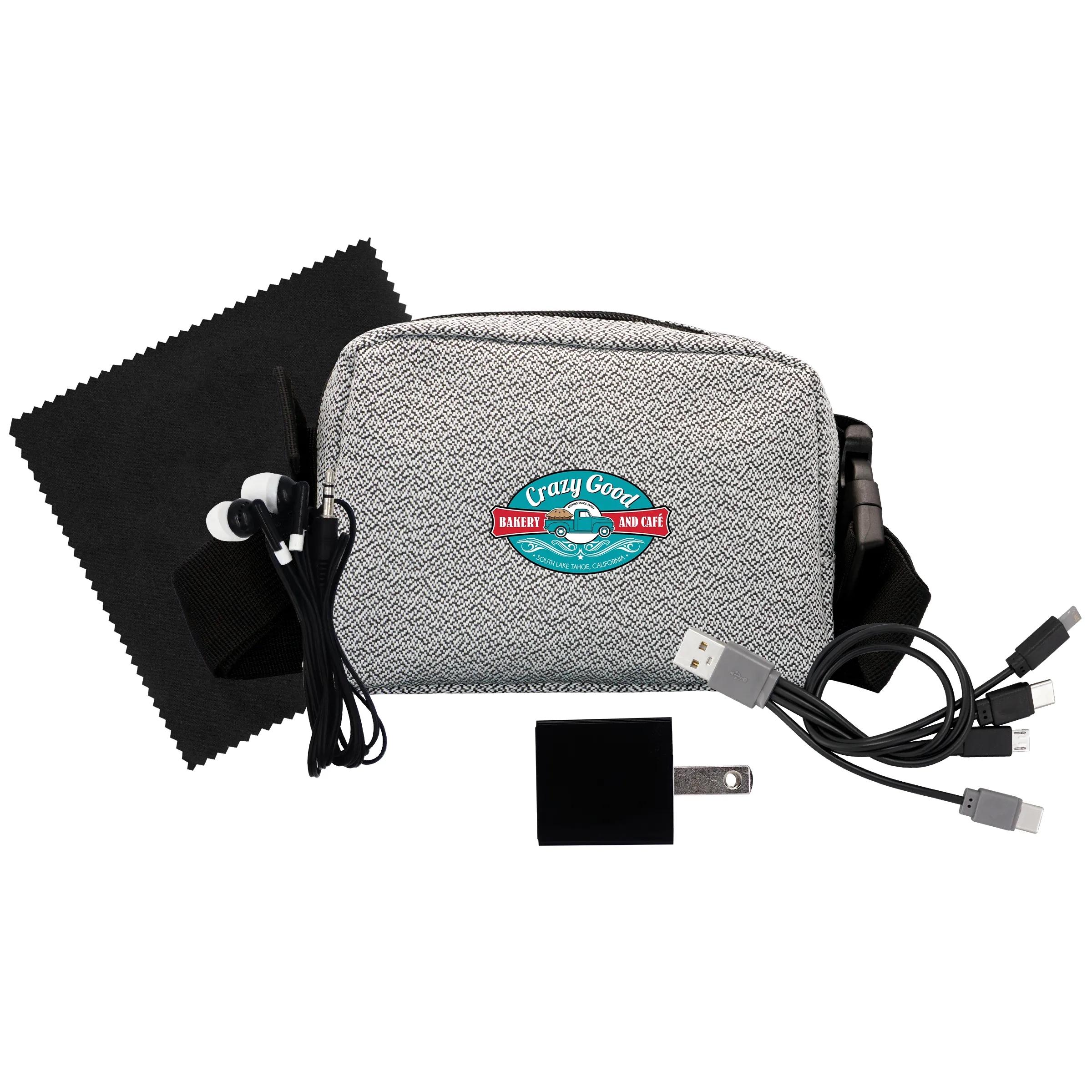 Speck Wall, Cable, Earbud and Cloth Fanny Pack Set 9