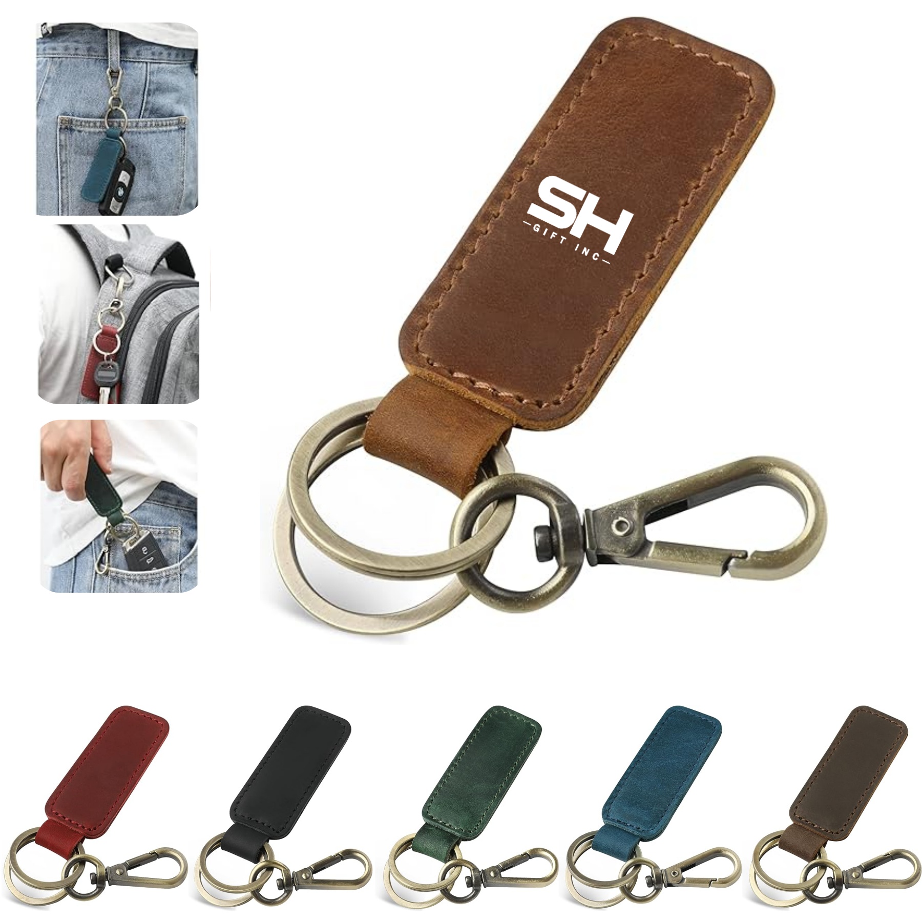 Genuine Leather Car Keychain 2