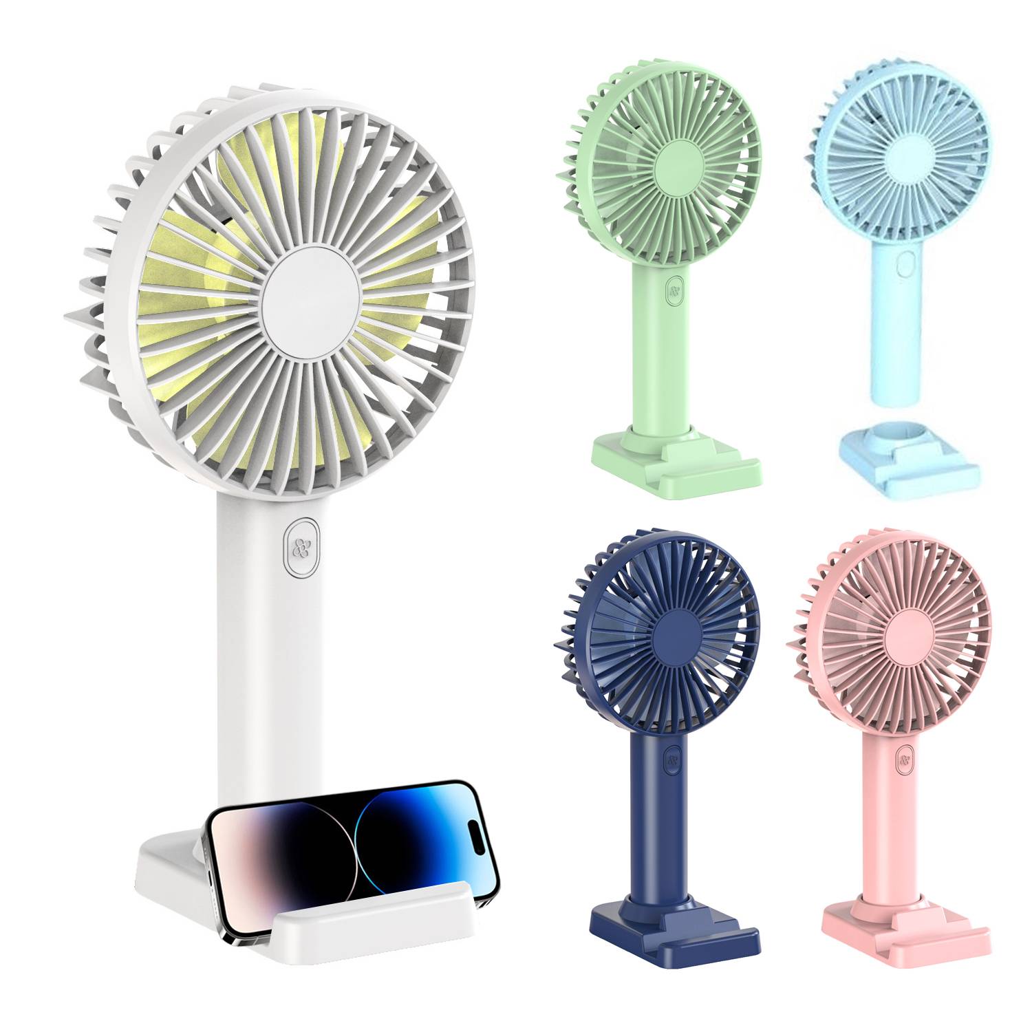 Handheld USB Rechargeable Fan w/ Phone Stand 10