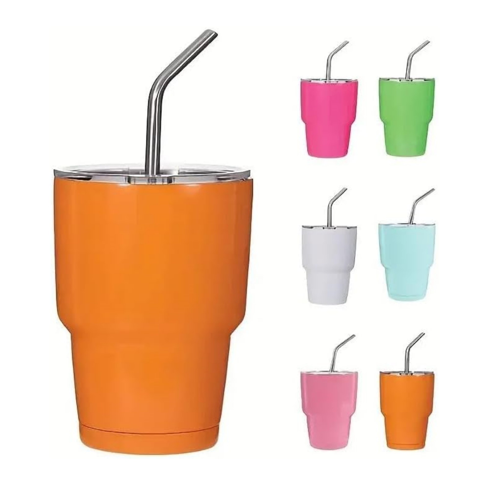 2 oz Mini Tumbler Shot Glass With Straw And Lid 3