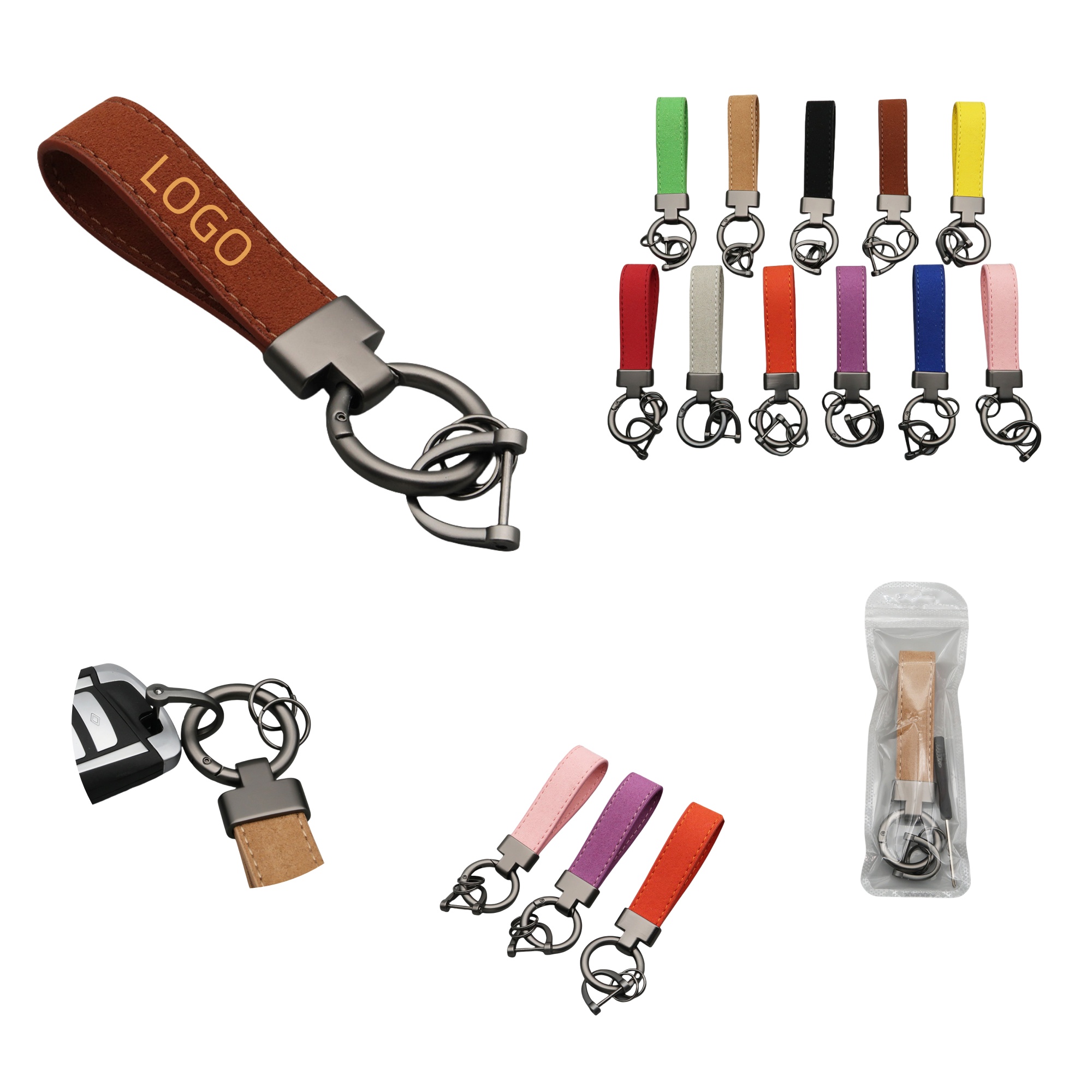 Suede Car Keychain 1
