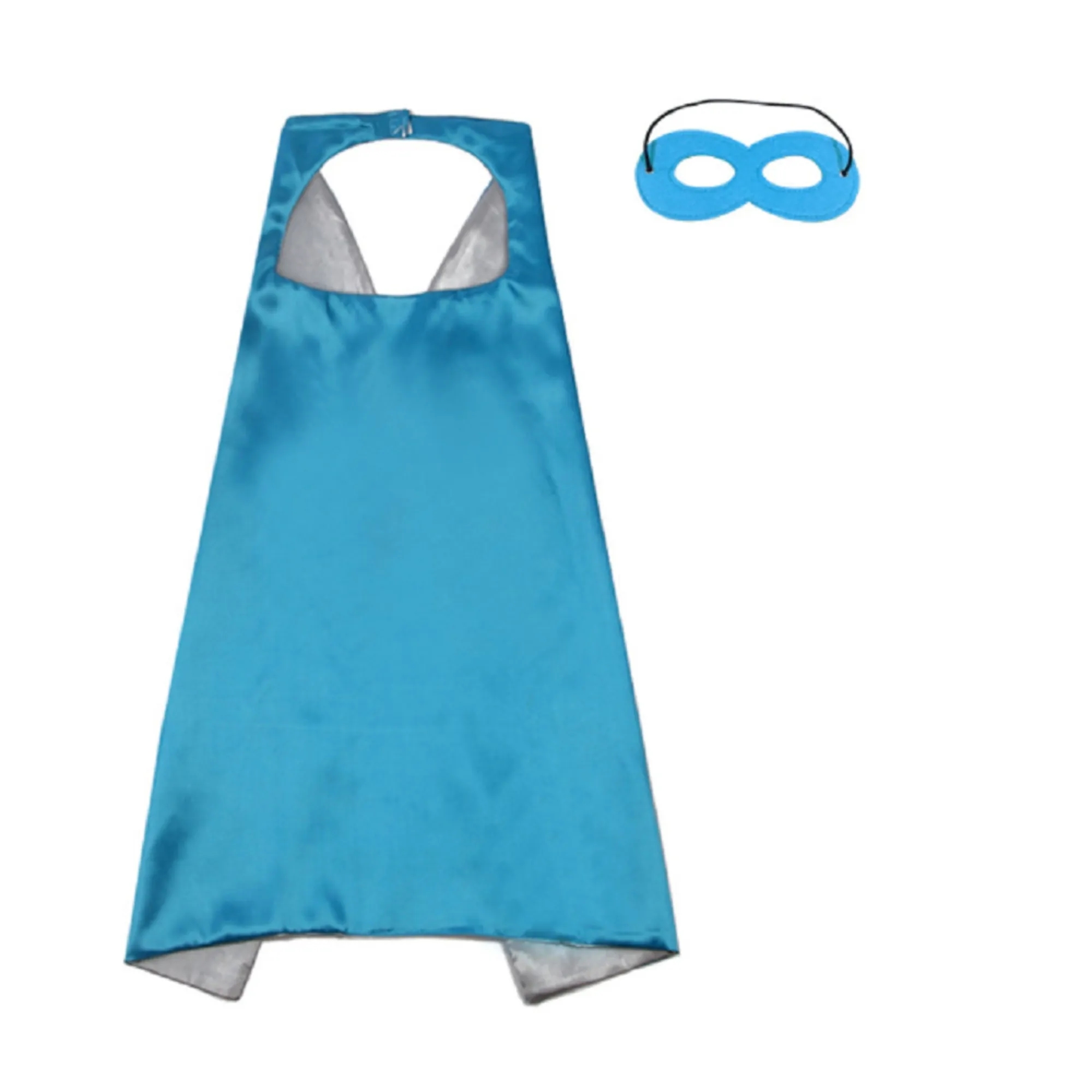 Double Layers Kid Superhero Cape with Eye Mask 9