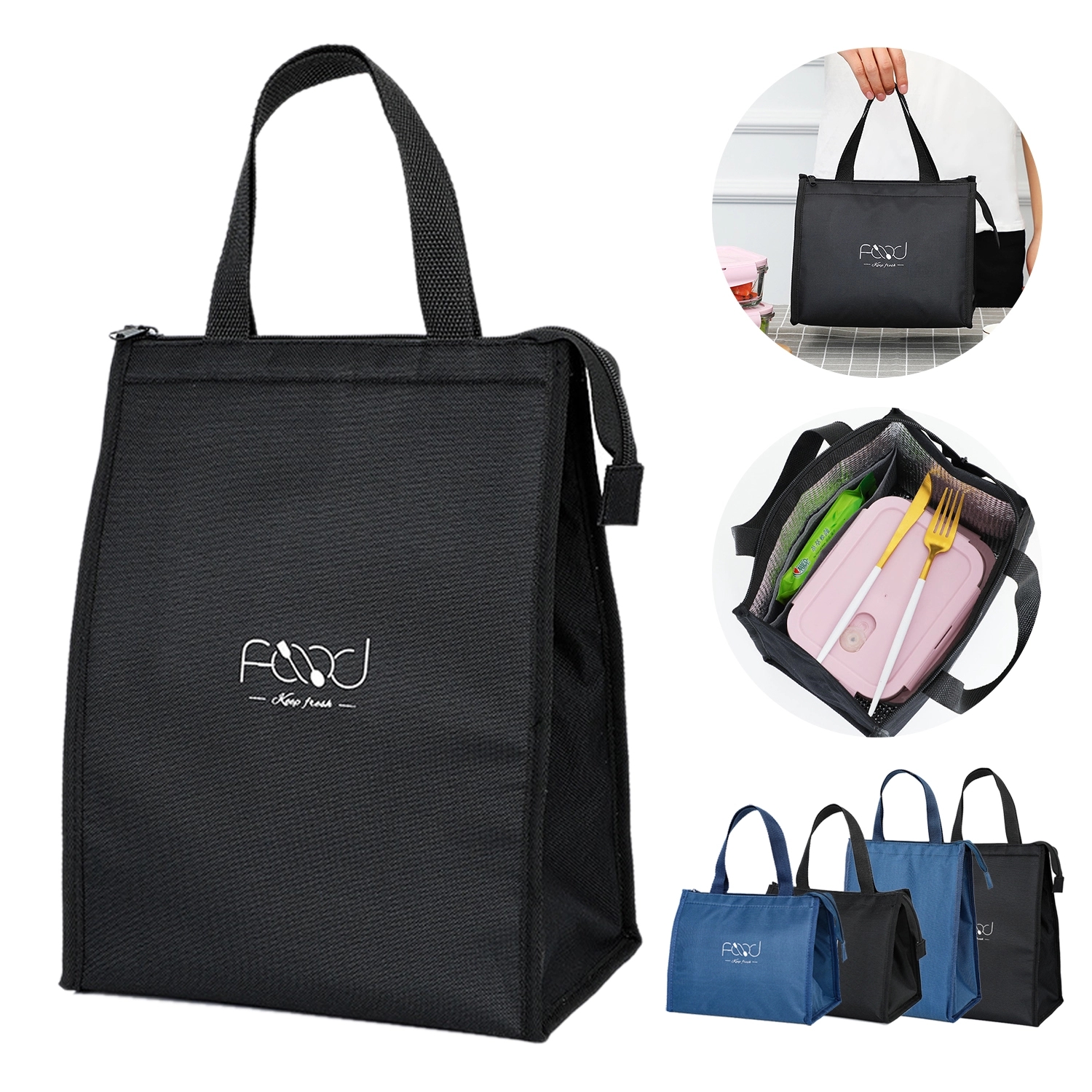 Insulated Lunch Bag Reusable Box For Office Work School 1