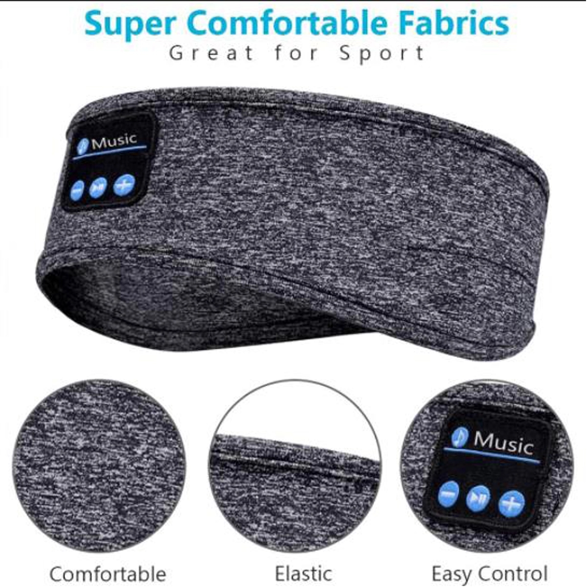 Sleep Headphones Bluetooth Headband with Built -in Speakers 5