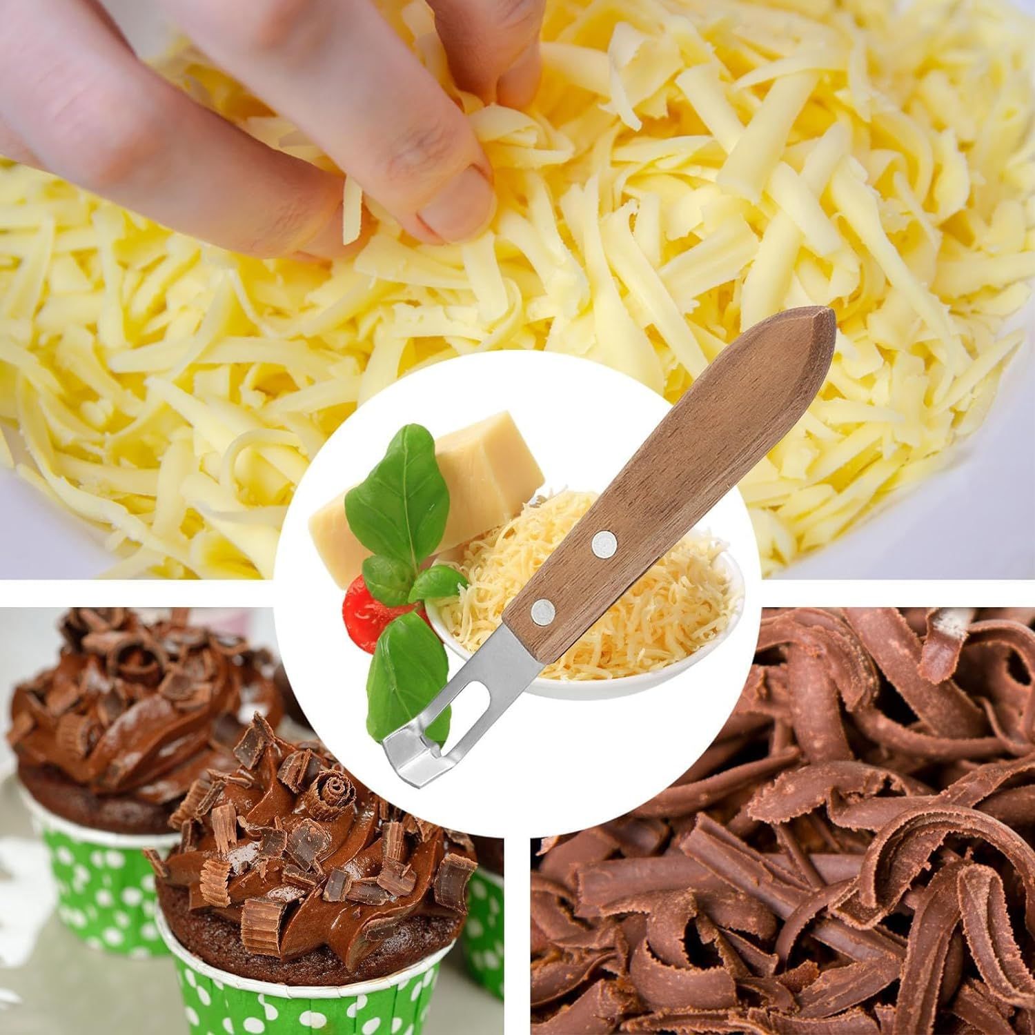 Stainless Steel Cheese Grater Peeler Slicer Lemon Zester 4