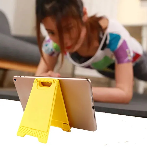 Portable Foldable Warning Sign Phone Holder Stand w/Mirror 4