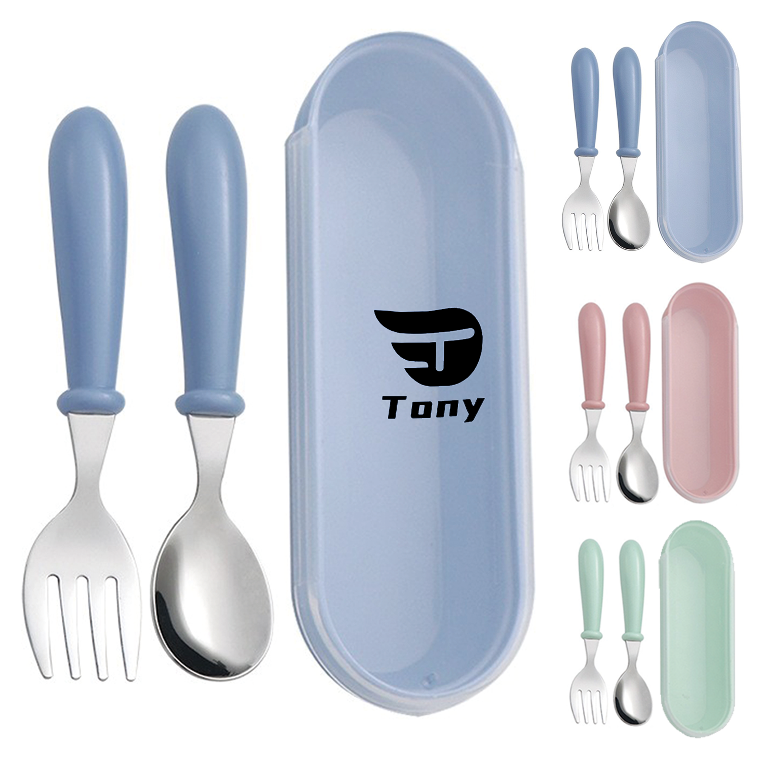 Safety Stainless Steel Toddler Fork Spoon Set 7