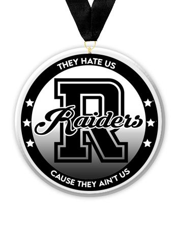 Acrylic Circle Medallions: Raiders 3" Size, .25 2