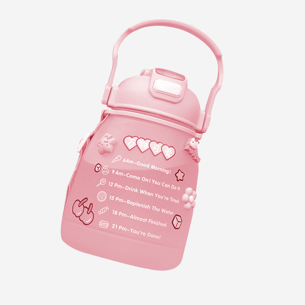 Children's Plastic Water Cup Summer Portable Water Bottle 4