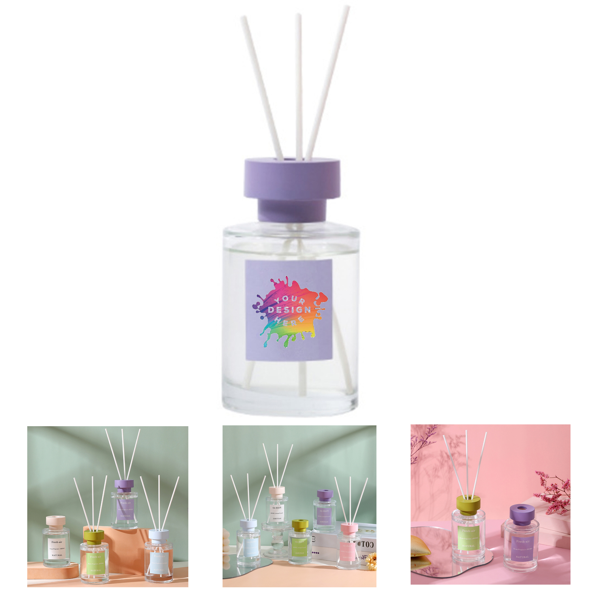 Full Color Full Color Printed Air Freshener MOQ 50 3