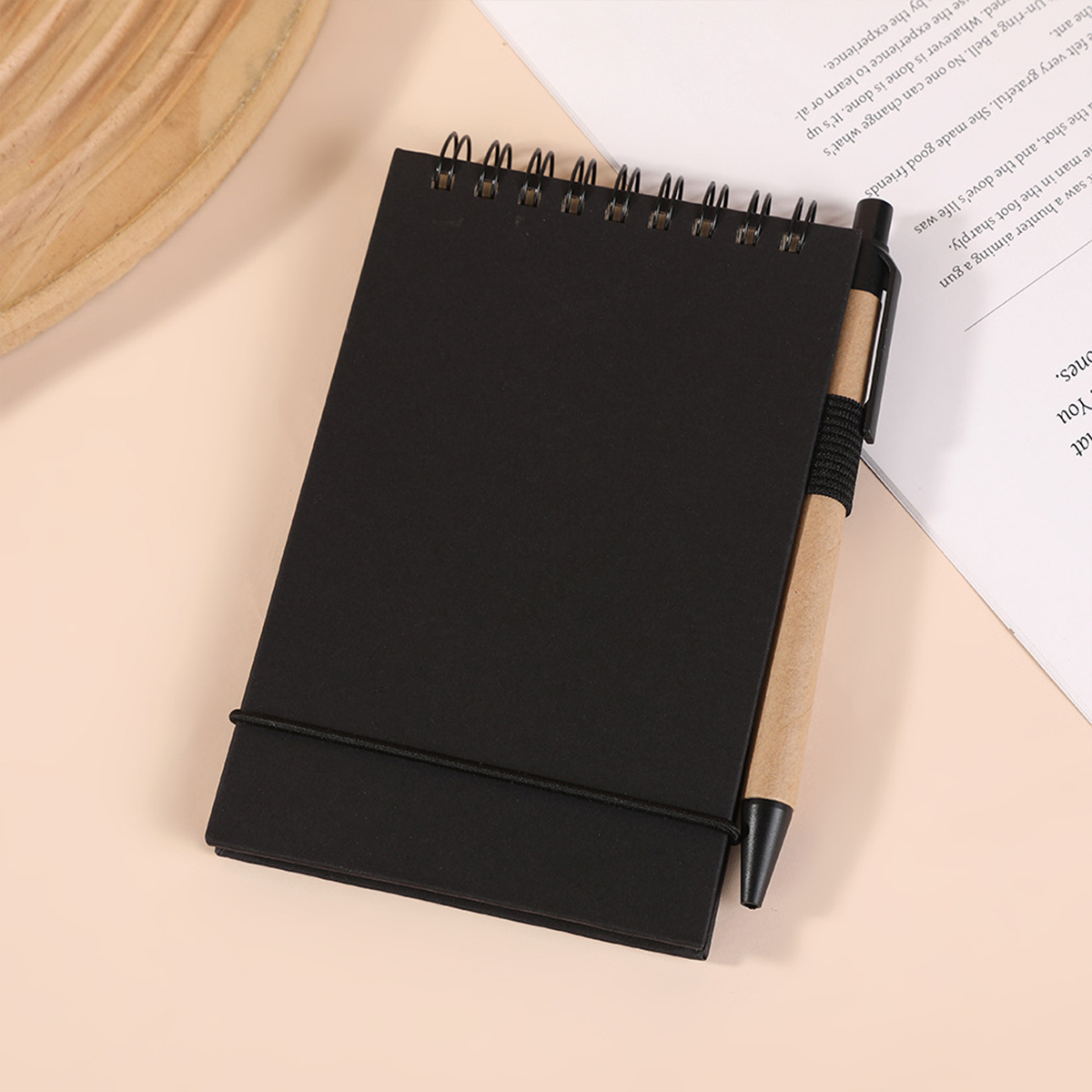 Solid Color Environmentally Friendly Note Pad With Pen 7