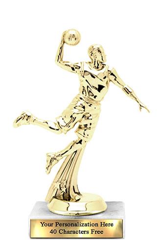 Trophy: 7", 2x3 white marble base, Star Figure Bas 1