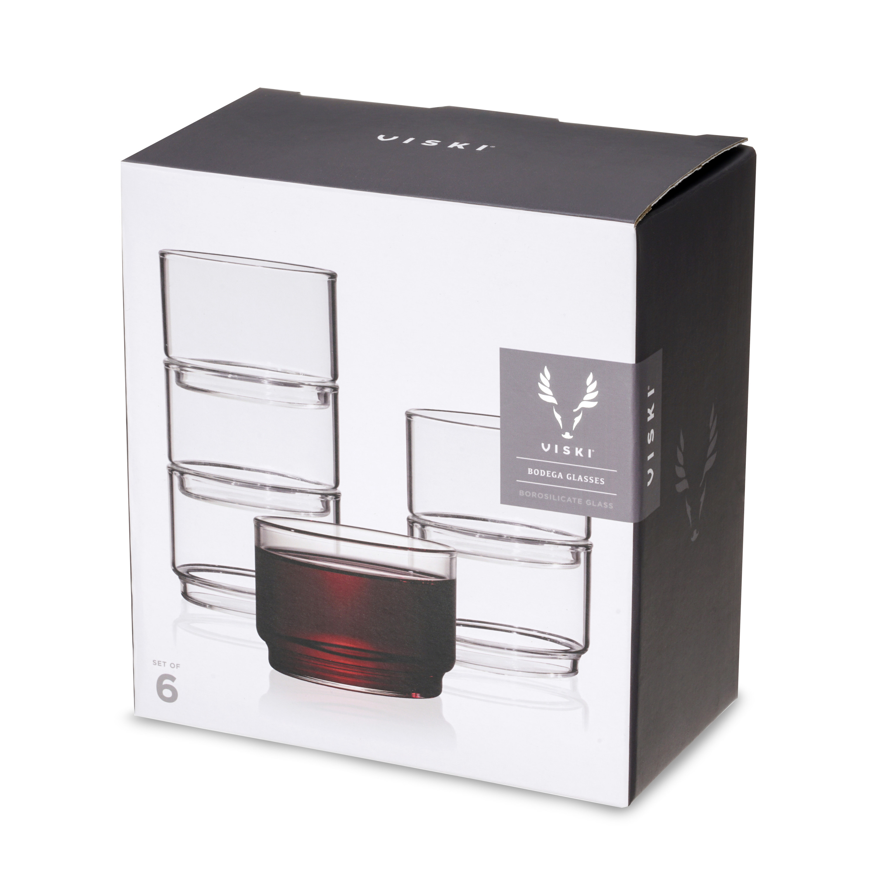 Viski® Raye Bodega Glasses, set of 6 10