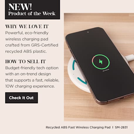 Recycled ABS Fast Wireless Charging Pad 40