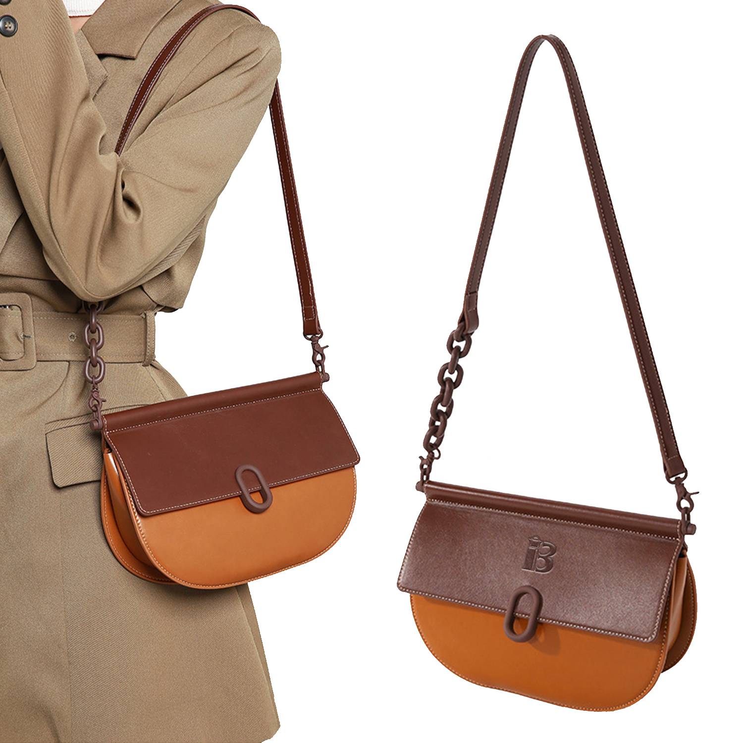 Saddle Shoulder Crossbody Tote Bag 3