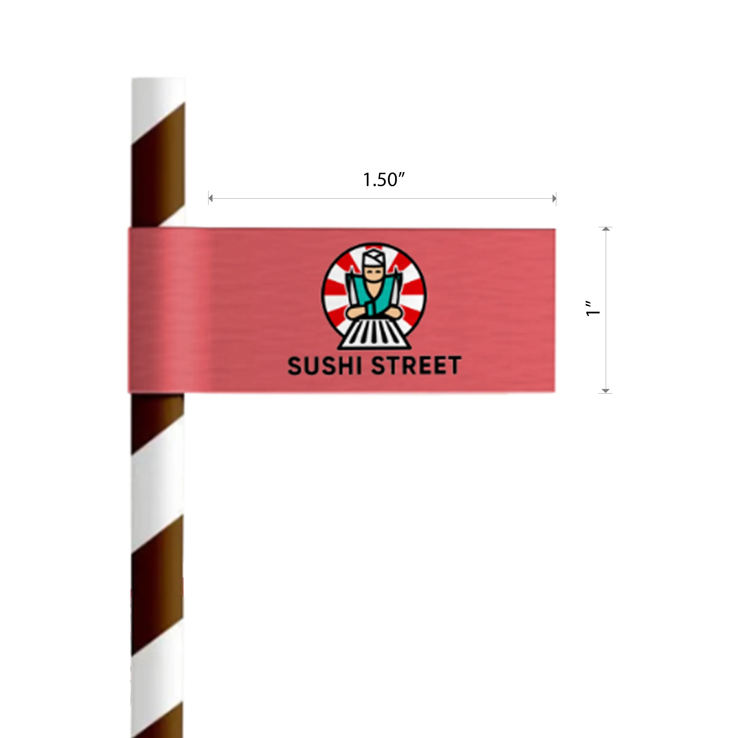 Straw Toothpick Flags Style A - 1" x 1.5" 2