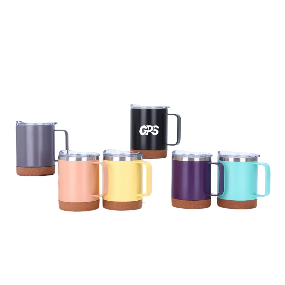 Eco-friendly wooden bottom stainless steel mug