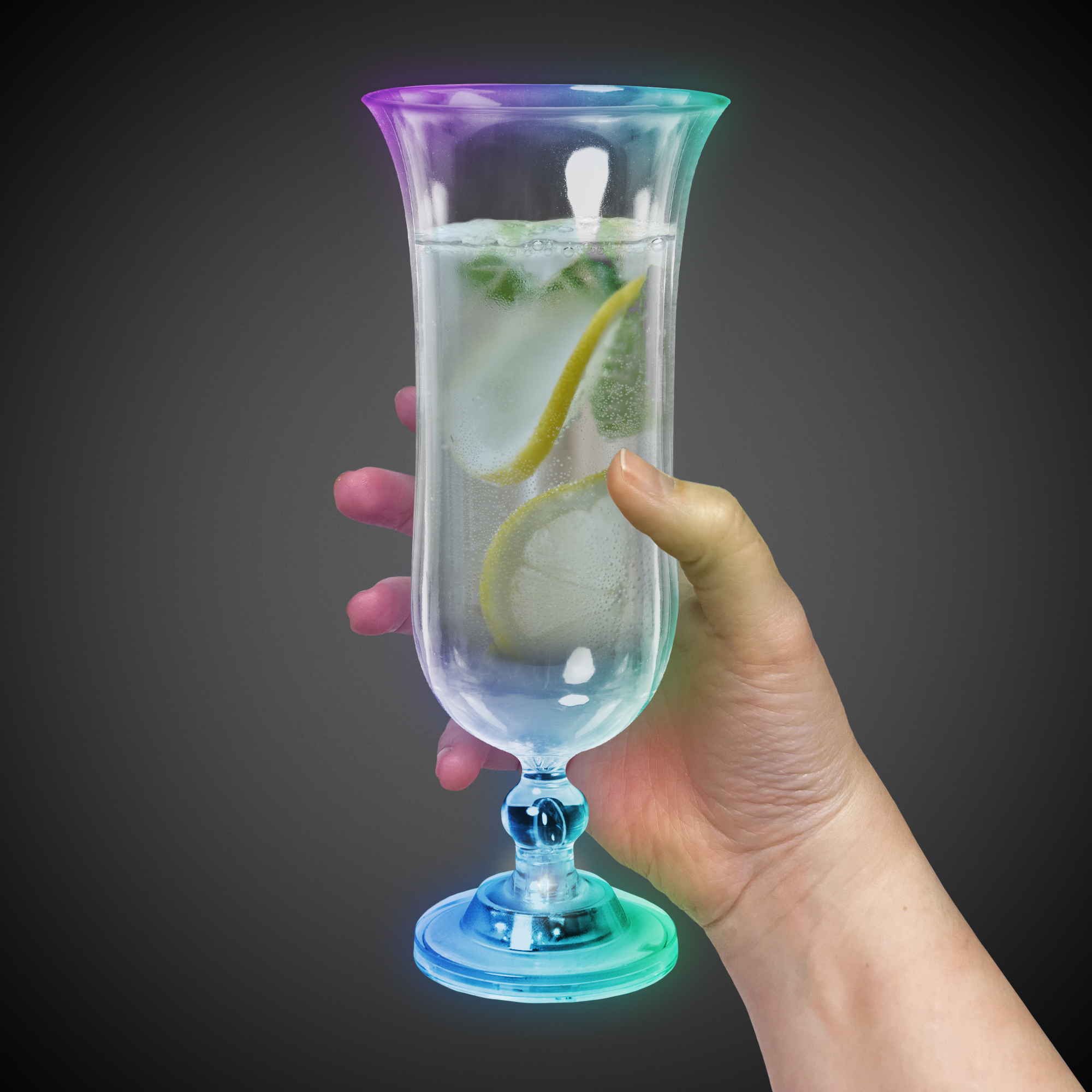 16 oz. Light Up LED Glow Hurricane Glass 9