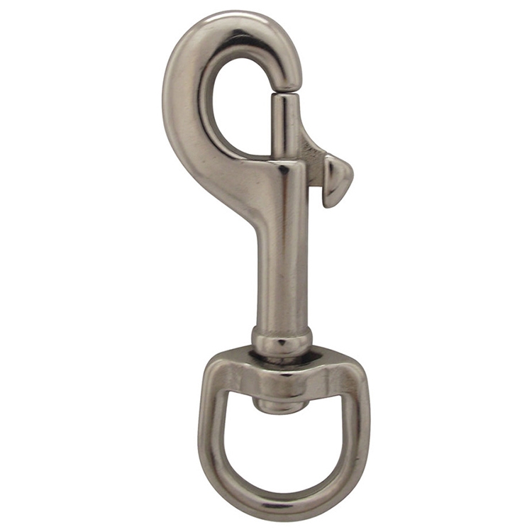 3 3/4" Solid Brass Swivel Snap Hook 2