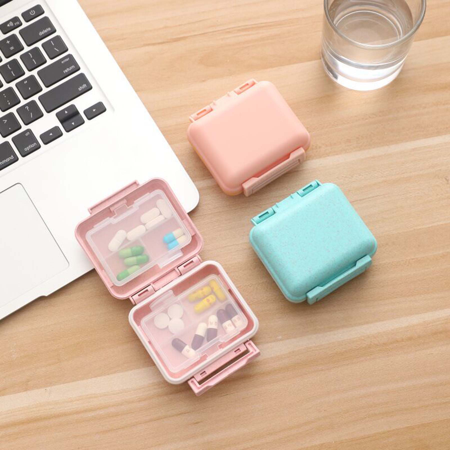 Compact Two-Tier Travel Pill Organizer 3