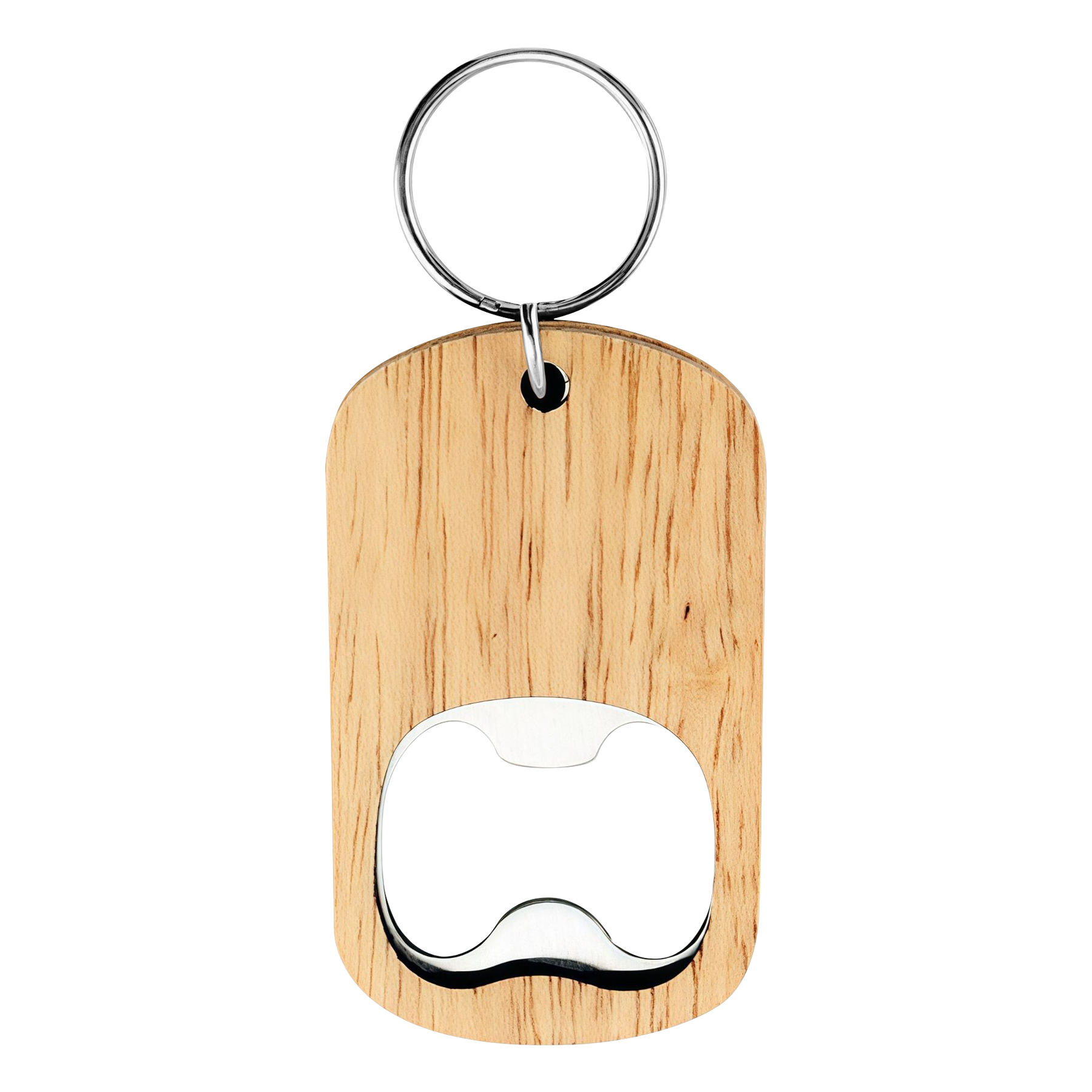Wooden Handle Bottle Opener With Keychain 1