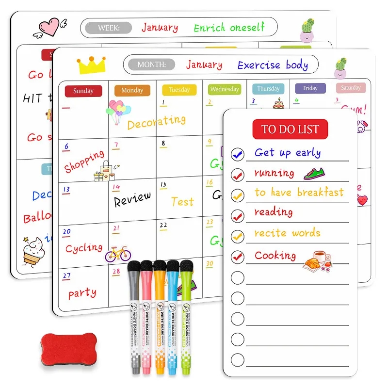 Monthly Magnetic Writing Board For Fridge 5