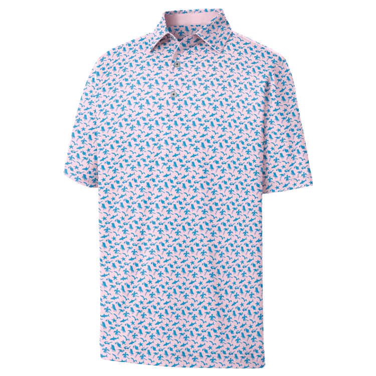 FootJoy Beach Print Lisle- Athletic Fit Polo 2