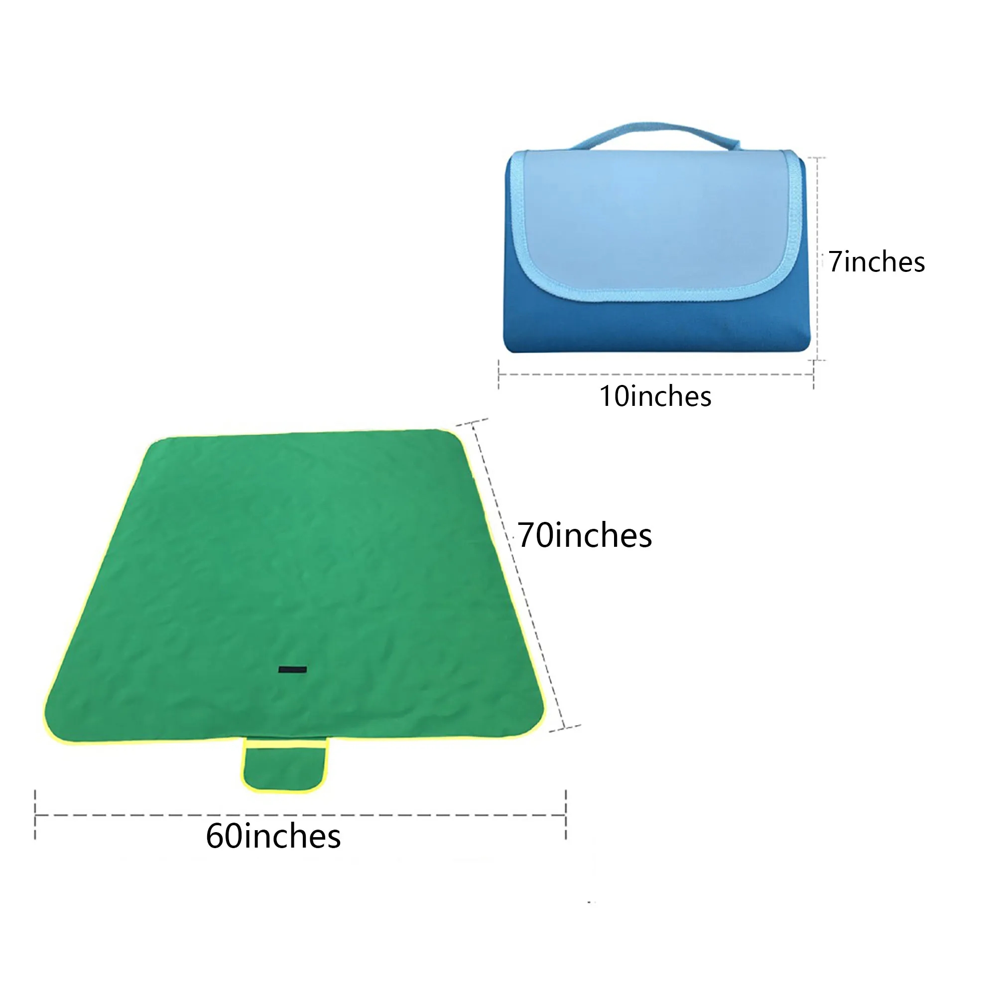 Moq 20 Pcs Custom Picnic Beach Folding Blanket 4