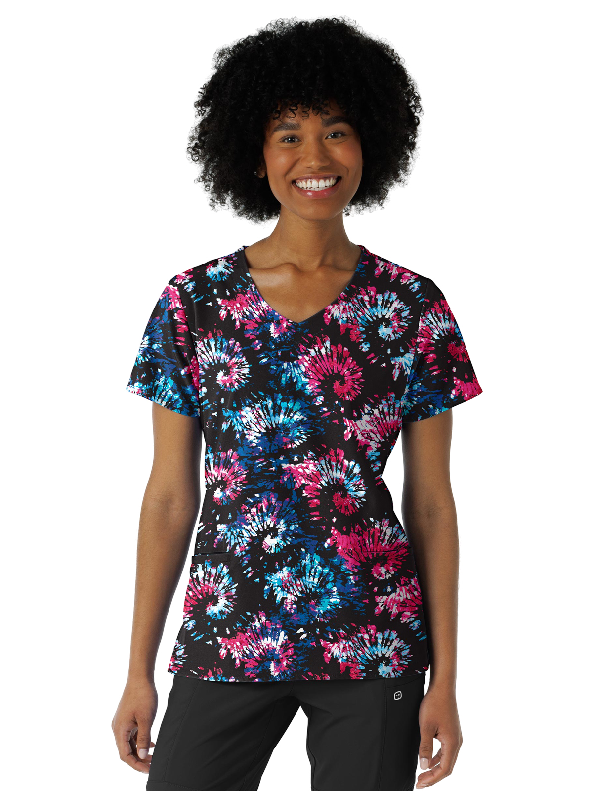 Wink - Carhartt Prints - Women's V-Neck Border Print Scrub Top