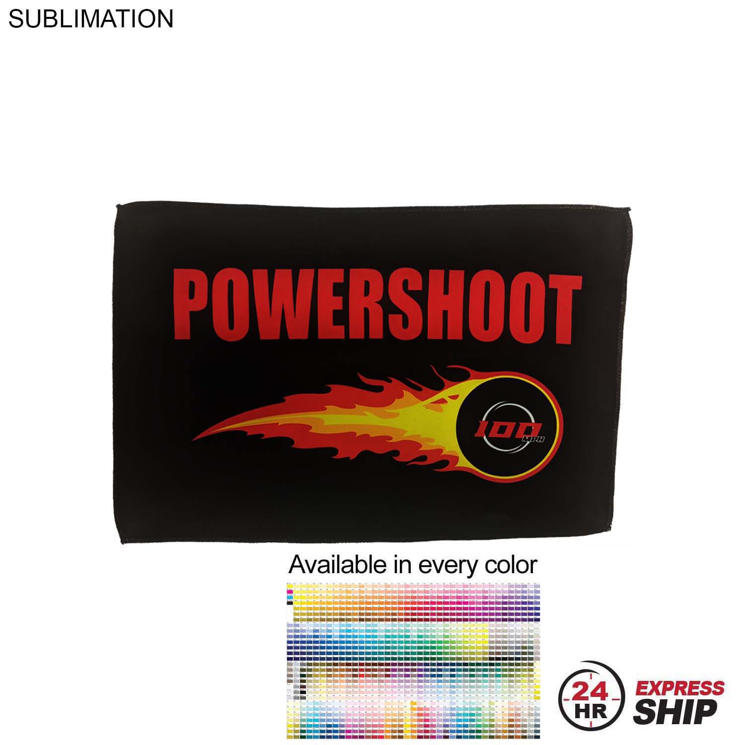 24 Hr Express Ship - Microfiber Moisture Wicking, Cooling, Sports Suede Towel, 12x18, Sublimated 3