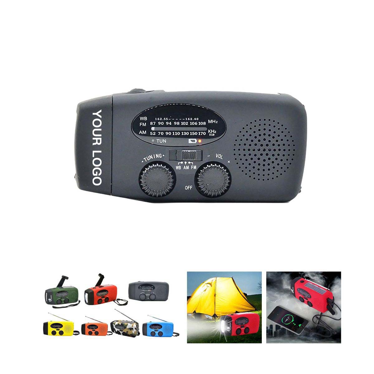 Compact Survival Radio with Flashlight and SOS Alarm 2