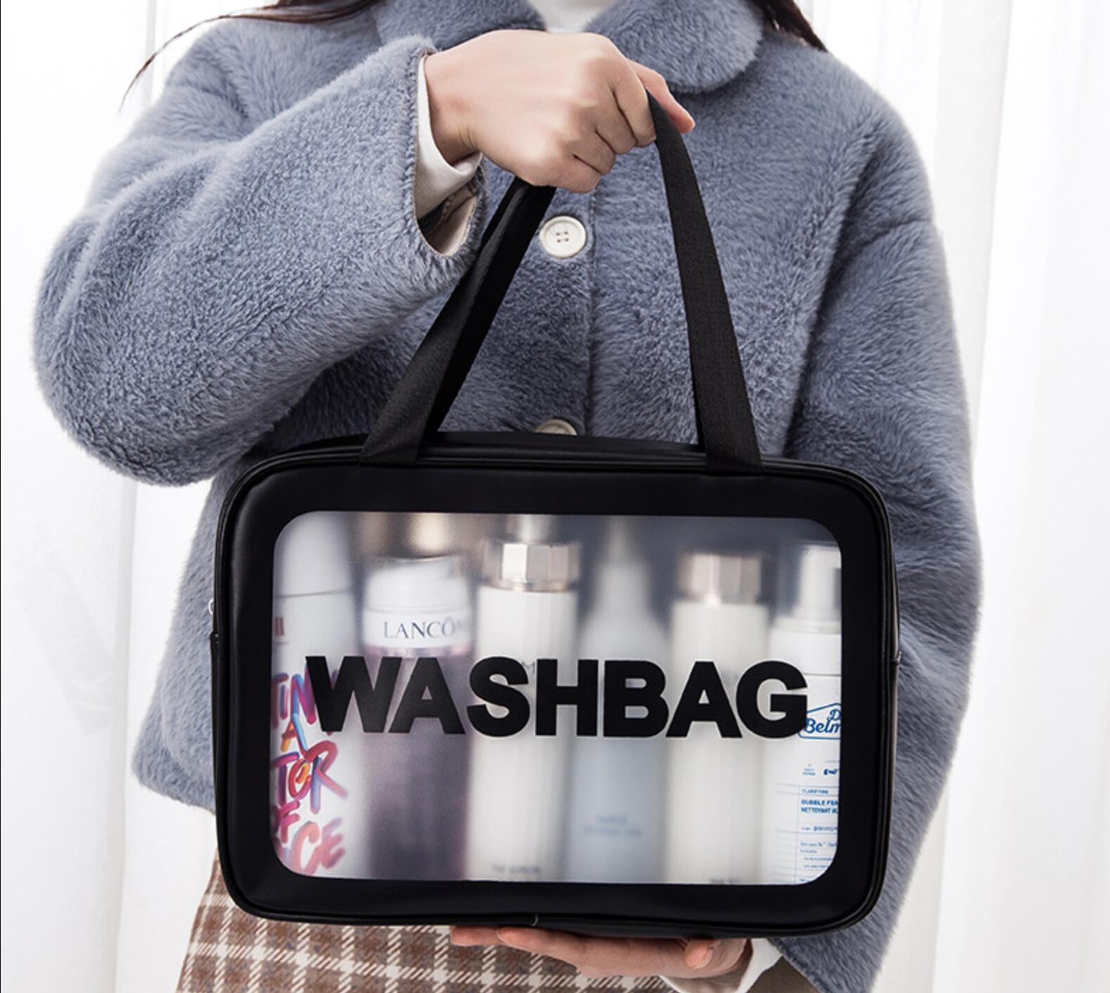 Frosted PVC Zippered Travel Pouches(L) 6