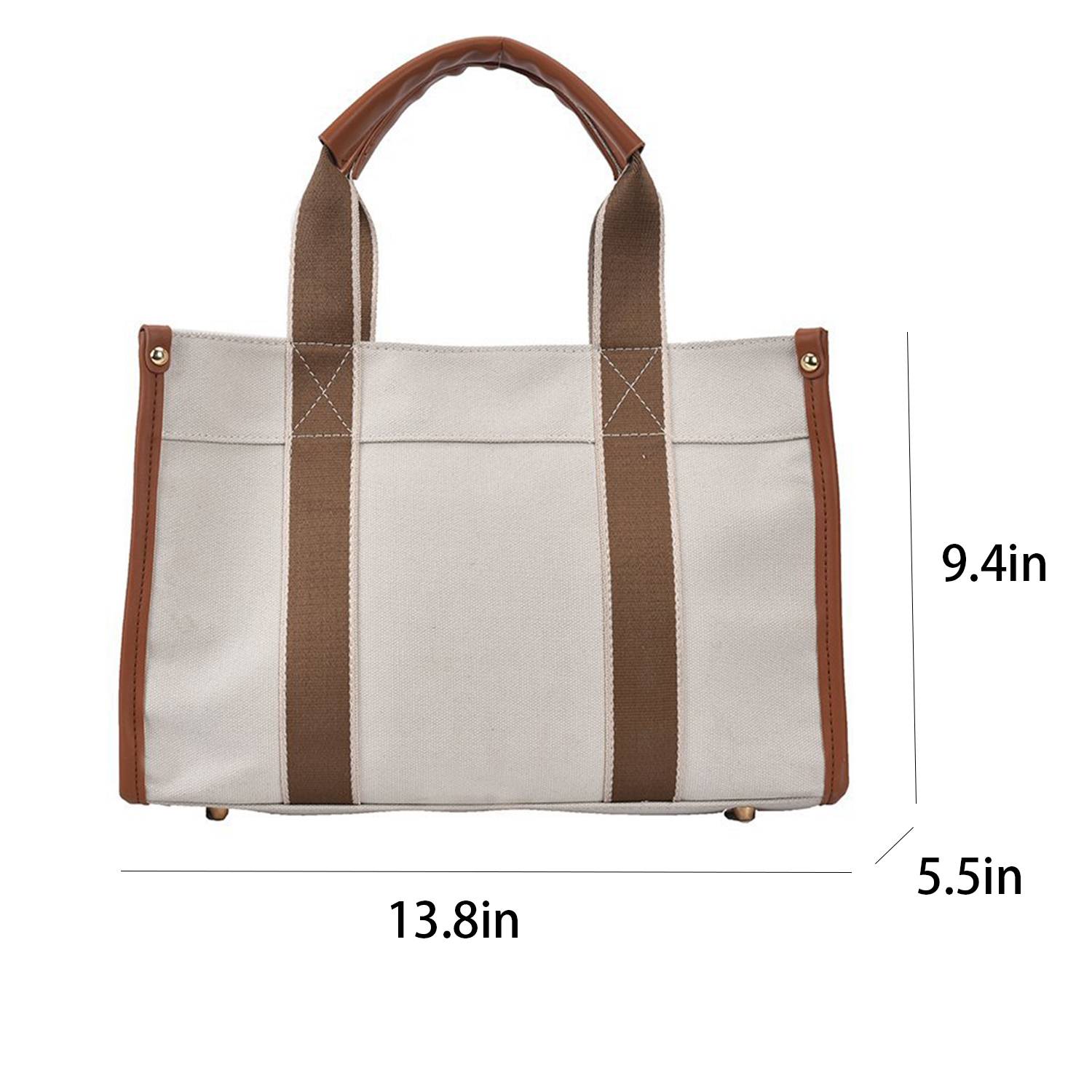 Canvas Tote Bag Simple Fashion for Women, custom tote bag with logo imprint 2