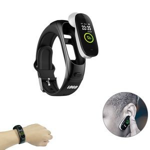 2 In 1 Fitness Tracker Bracelet With Detachable Ear Buds 1