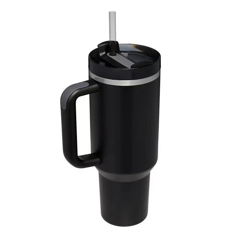 40oz Tumbler With Handle and Straw Lid 4