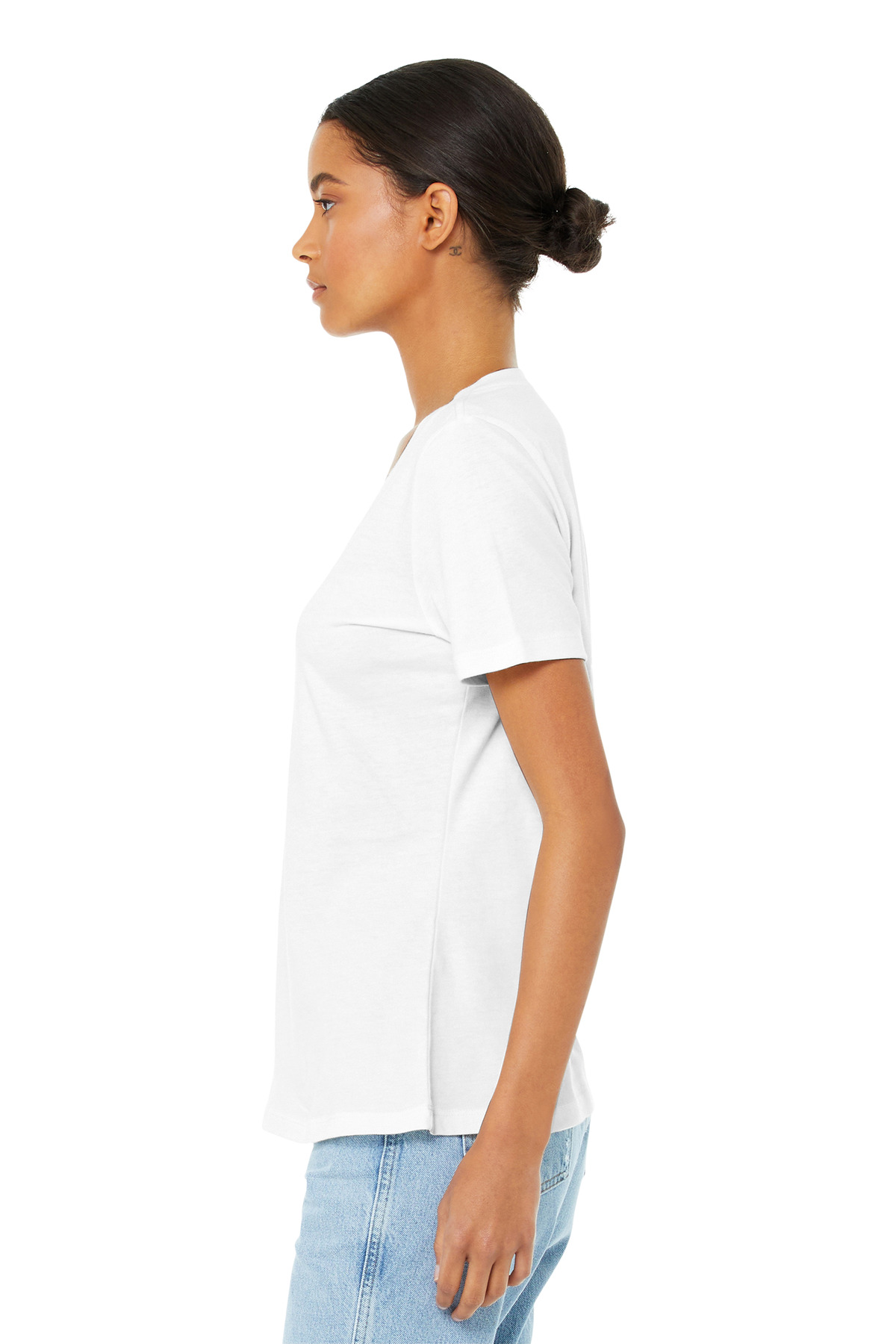 BELLA+CANVAS Women's Relaxed Jersey Short Sleeve V-Neck Tee. BC6405 8