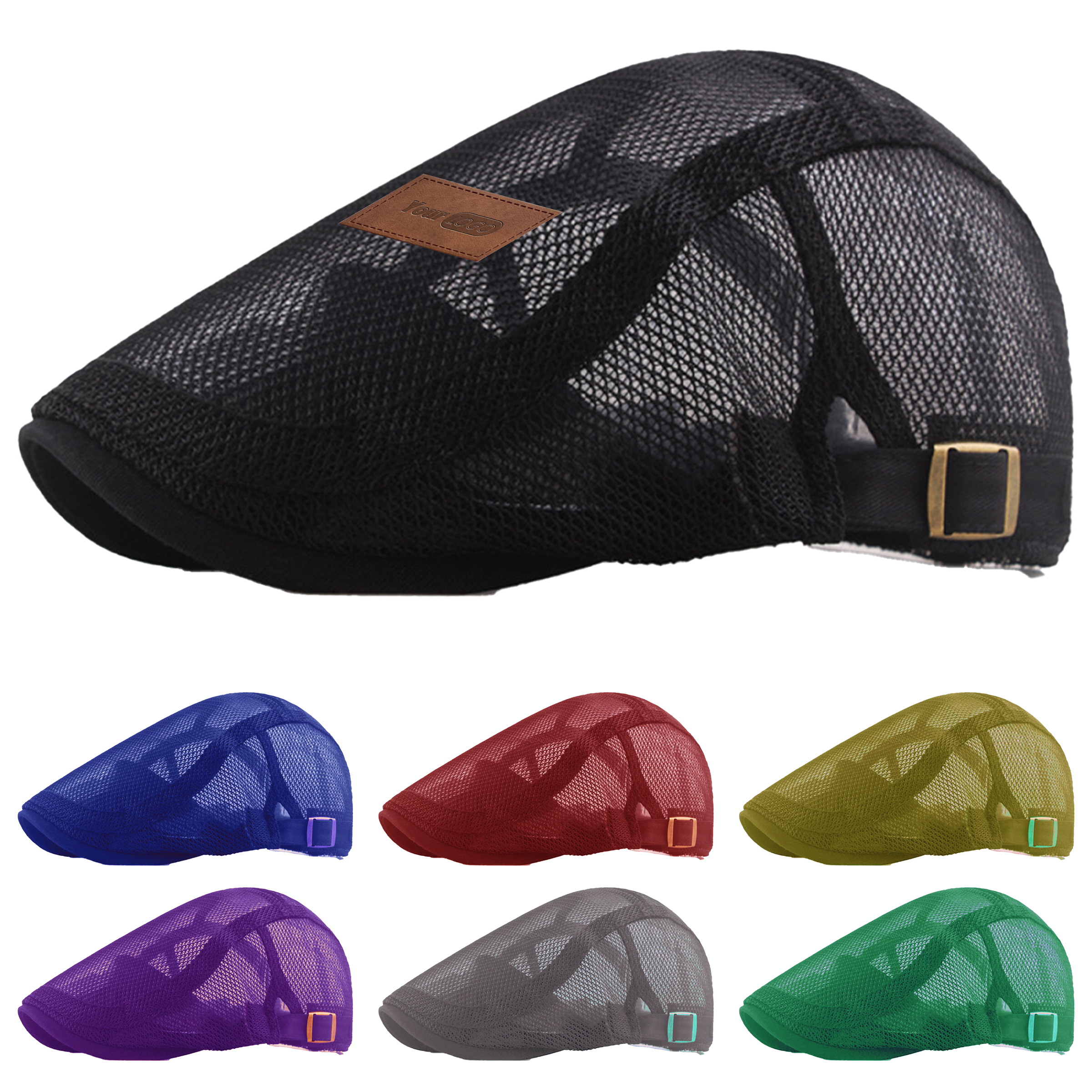Cotton-Polyester Classic Style Meets Modern Function In Mesh Flat Caps 4