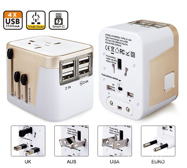 iBank ® Universal Travel Adapter, International Power Adapter 4