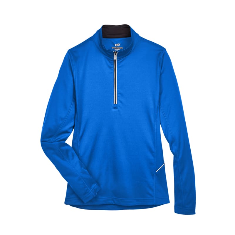 UltraClub Ladies Cool & Dry Sport Quarter-Zip Pullover 9