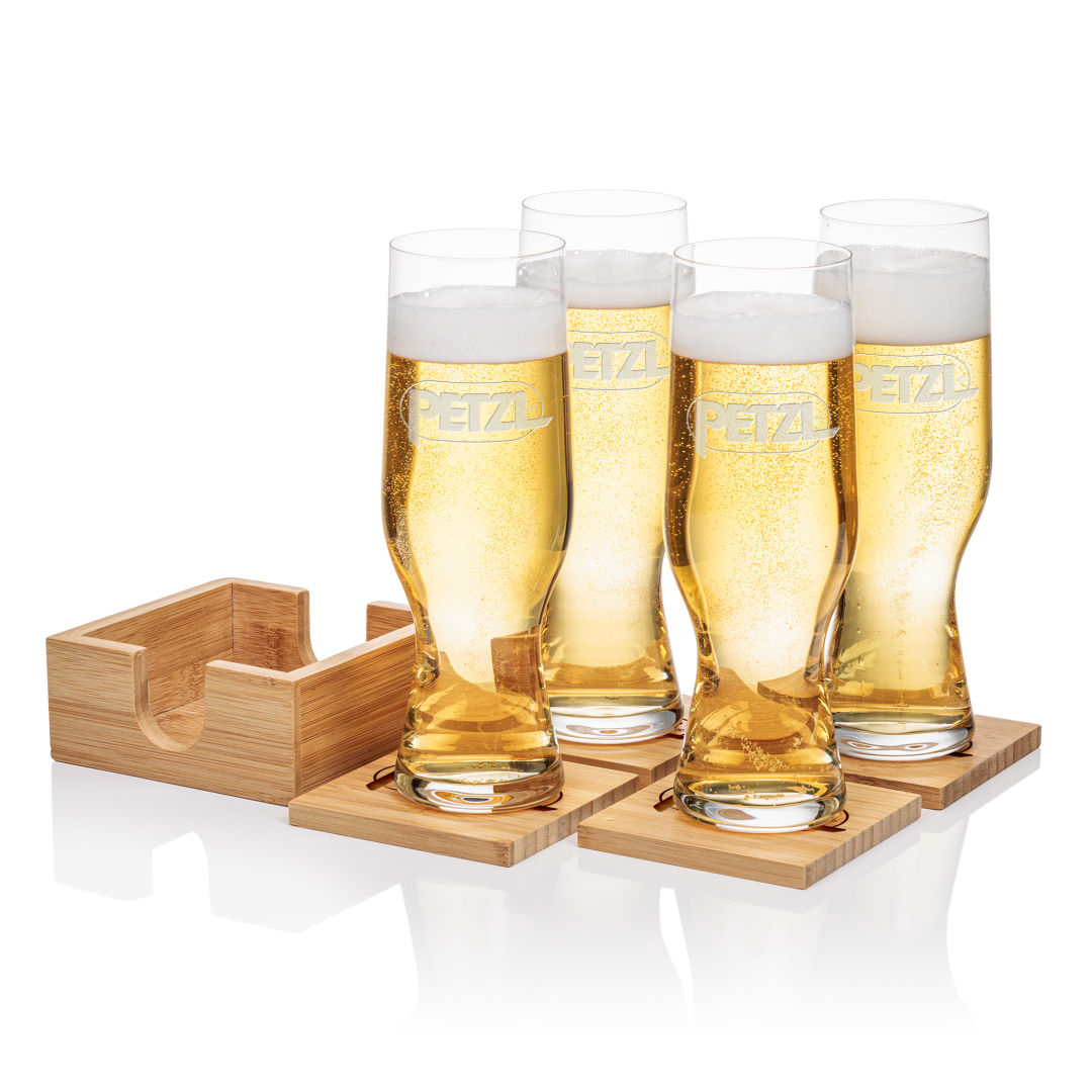 Bamboo Coaster Gift Set - Leipzig