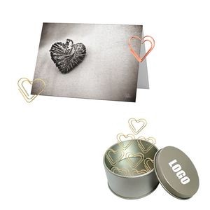 Water Drop Shaped Paper Clips In Tin Box 14