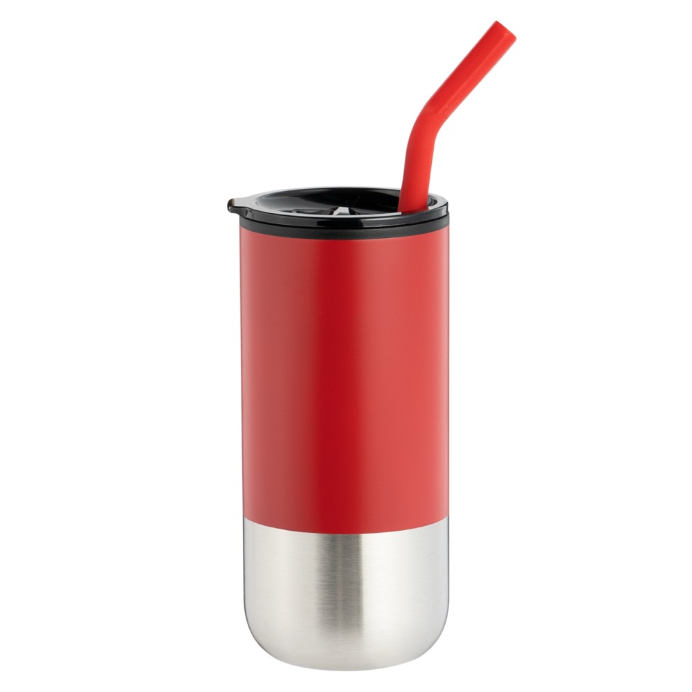18oz. Stainless Steel Straw Tumbler. 1