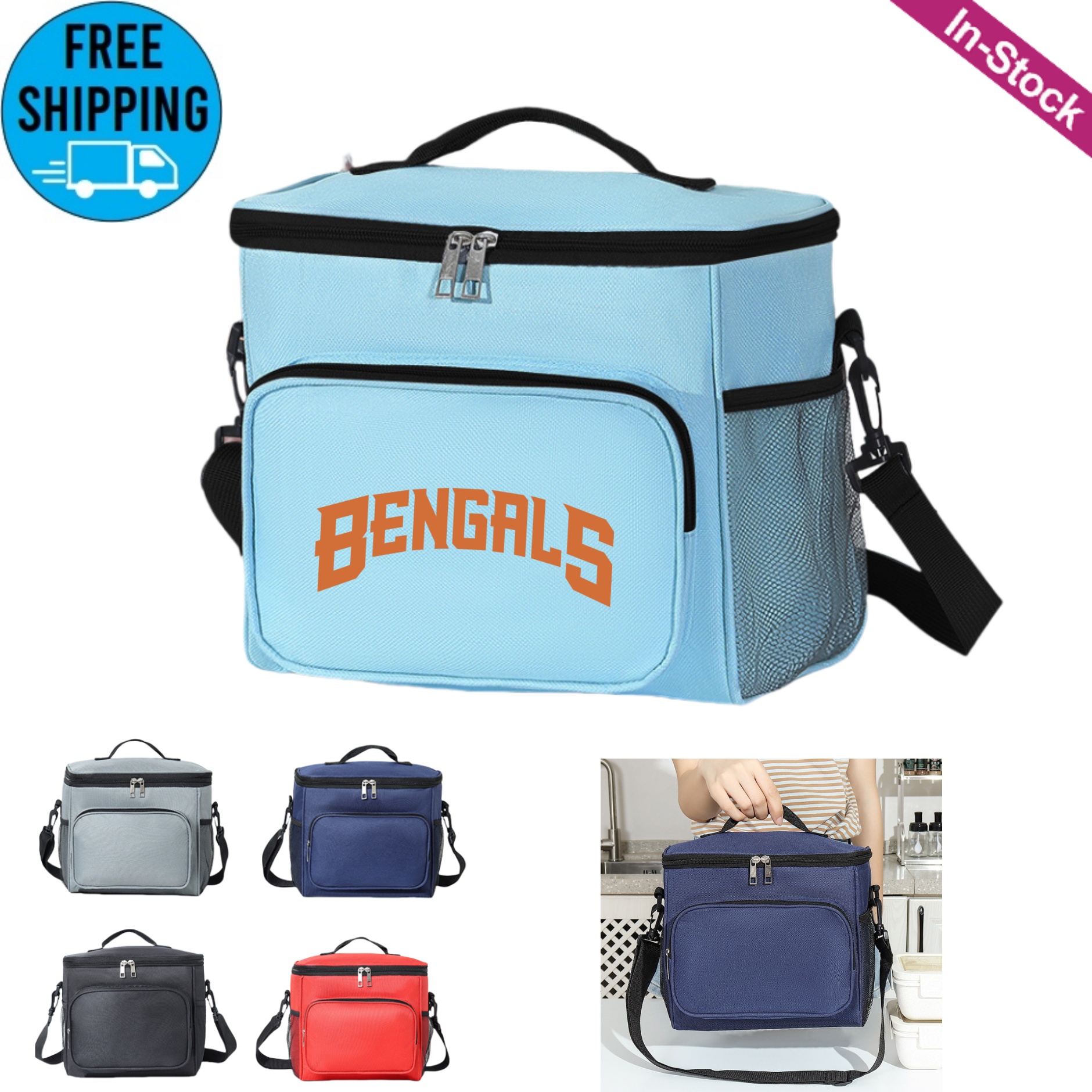 Reusable Insulated Lunch Box Cooler Bag 6