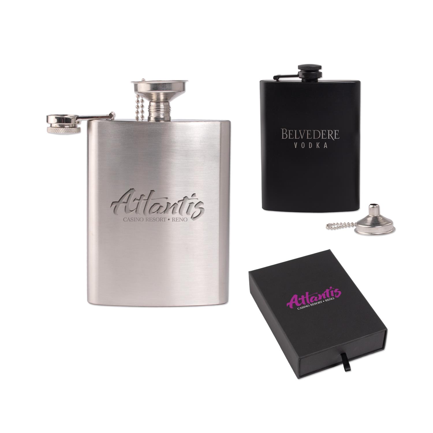 Oakhurst 8 Oz. Flask and Funnel Gift Set