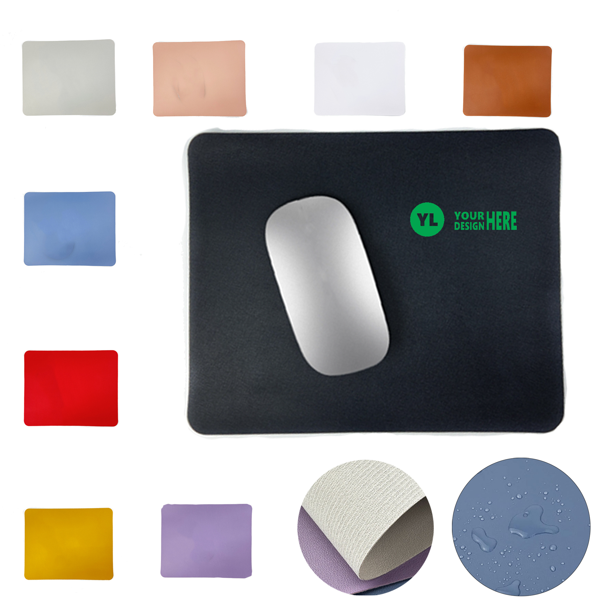 Soft And Smooth Computer Mouse Pad In Solid Color MOQ 100 2