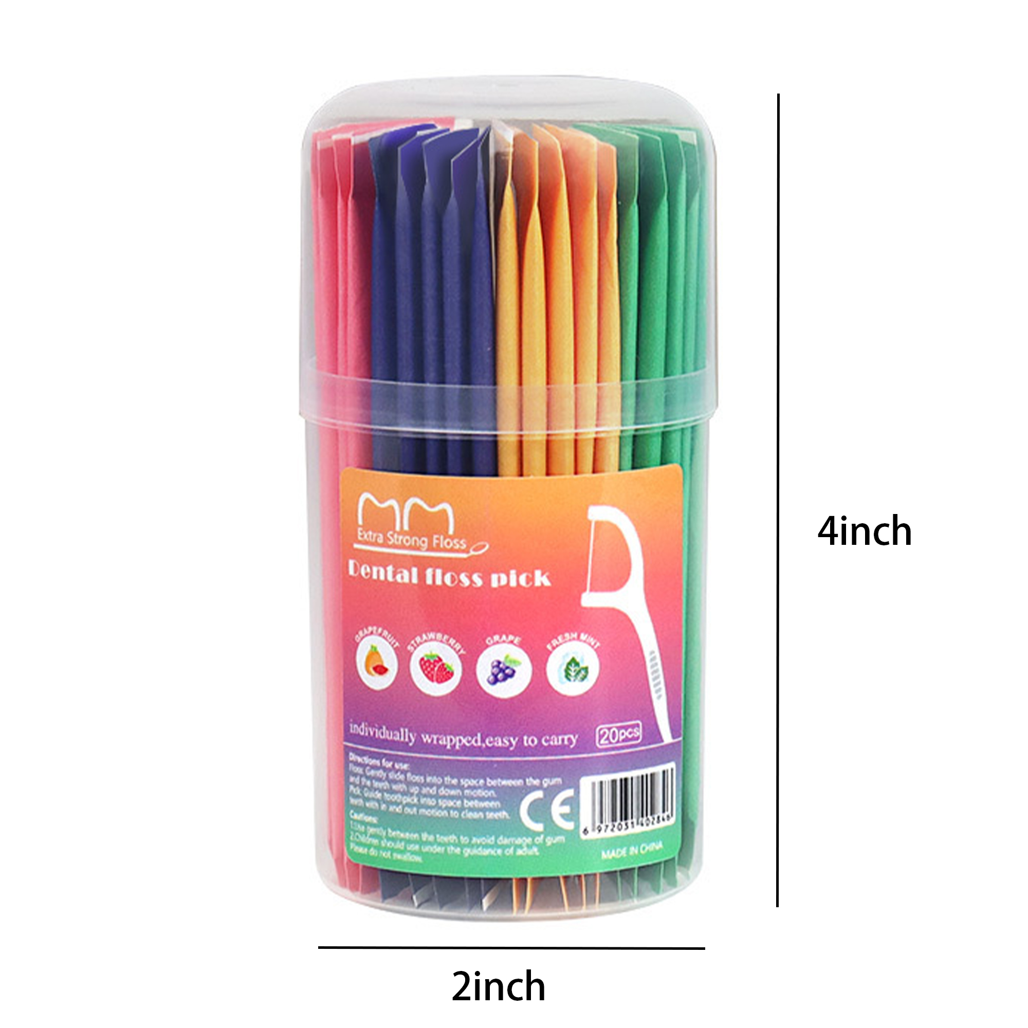 Fruity Flavor Dental Floss Picks 7